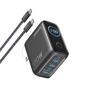 Anker Charger (100W, 3 Ports, Smart Display)