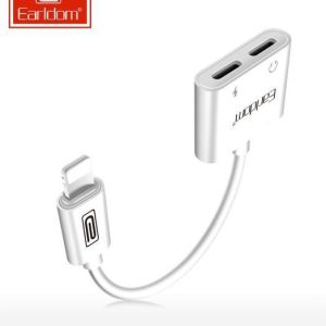 Earldom ET-OT33 2-In-1 Audio Adapter Audio Splitter Support Charging, Music, Call, Volume Control (Plug & Play)