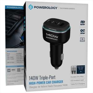 Powerology 140W Triple-Port High-Power Car